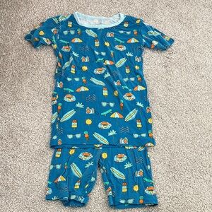 Little Sleepies Blue Summer Print Pajama Set